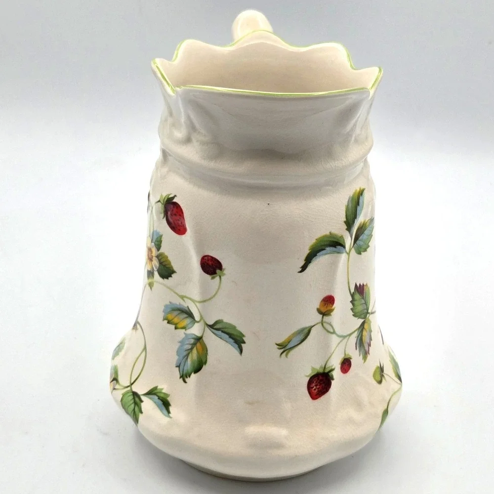 James Kent Old Foley Strawberry Stoneware Pitcher‎ Made in England